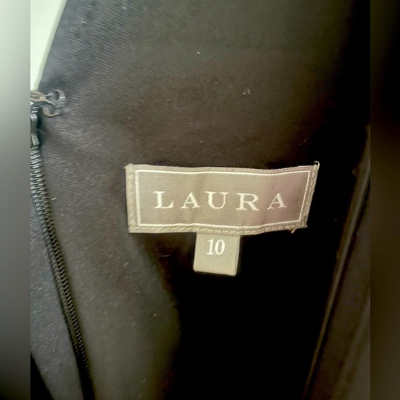Laura Black Evening Dress Size 10 - Picture 4 of 4